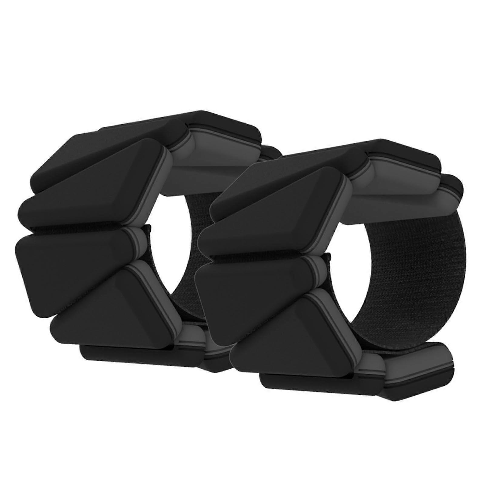 Ankle Weights Set of 2, 1kg Adjustable Elastic Strap for Workout, Yoga, Dance, Black