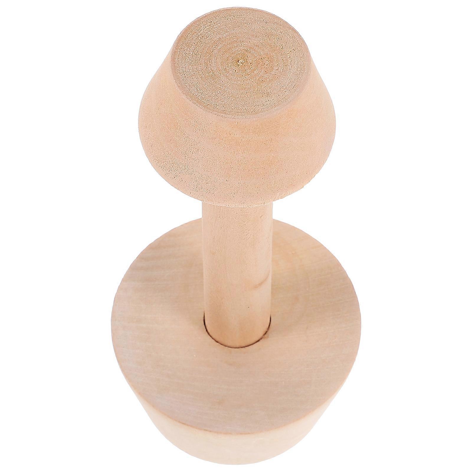 Khaki Wooden Tart Tamper and Egg Tart Molds for Baking with DualEnded Design for Home Use