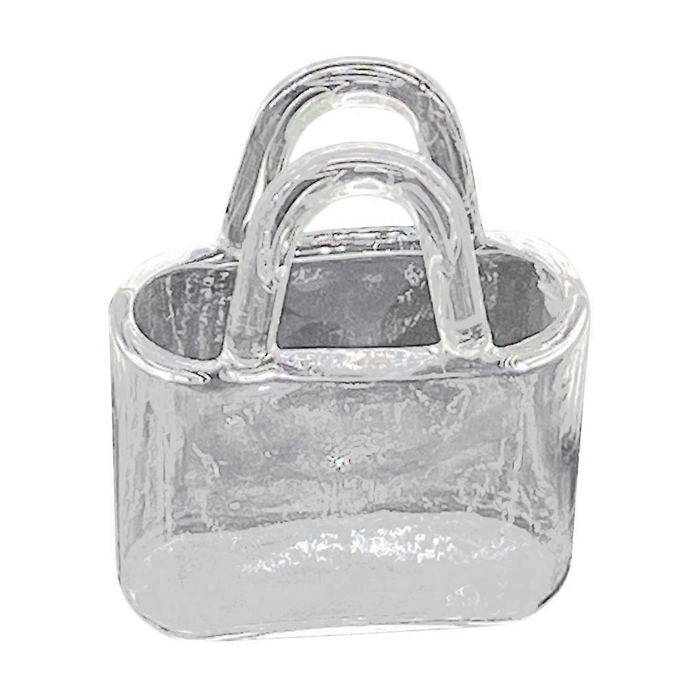 Mini Glass Vase Transparent for Decor with Tiny House Kit Usage, Space-Saving Design