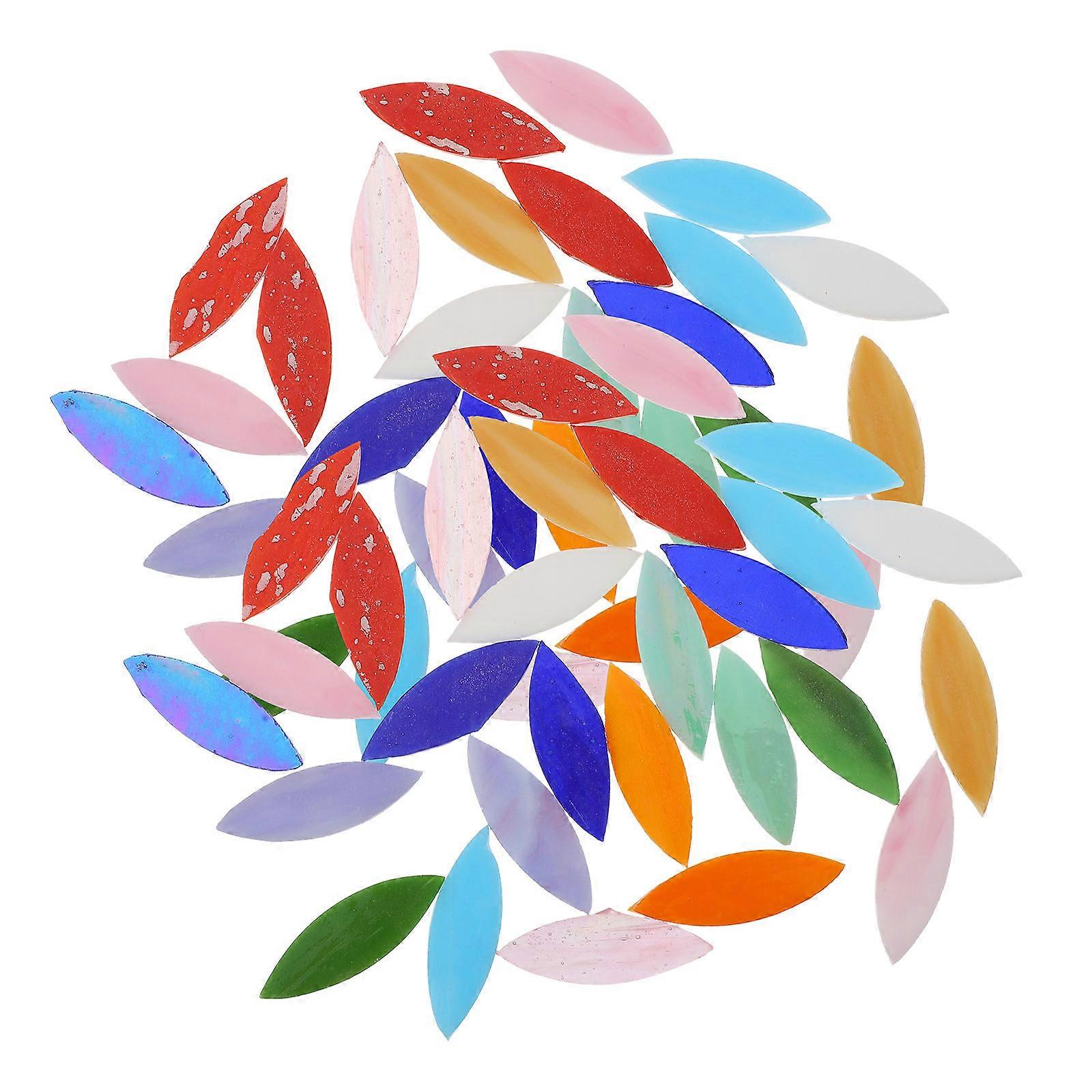 Assorted Color Leaf Pieces Supplies for DIY Crafts Creative Wall Decoration and Handmade Plates 28Pcs