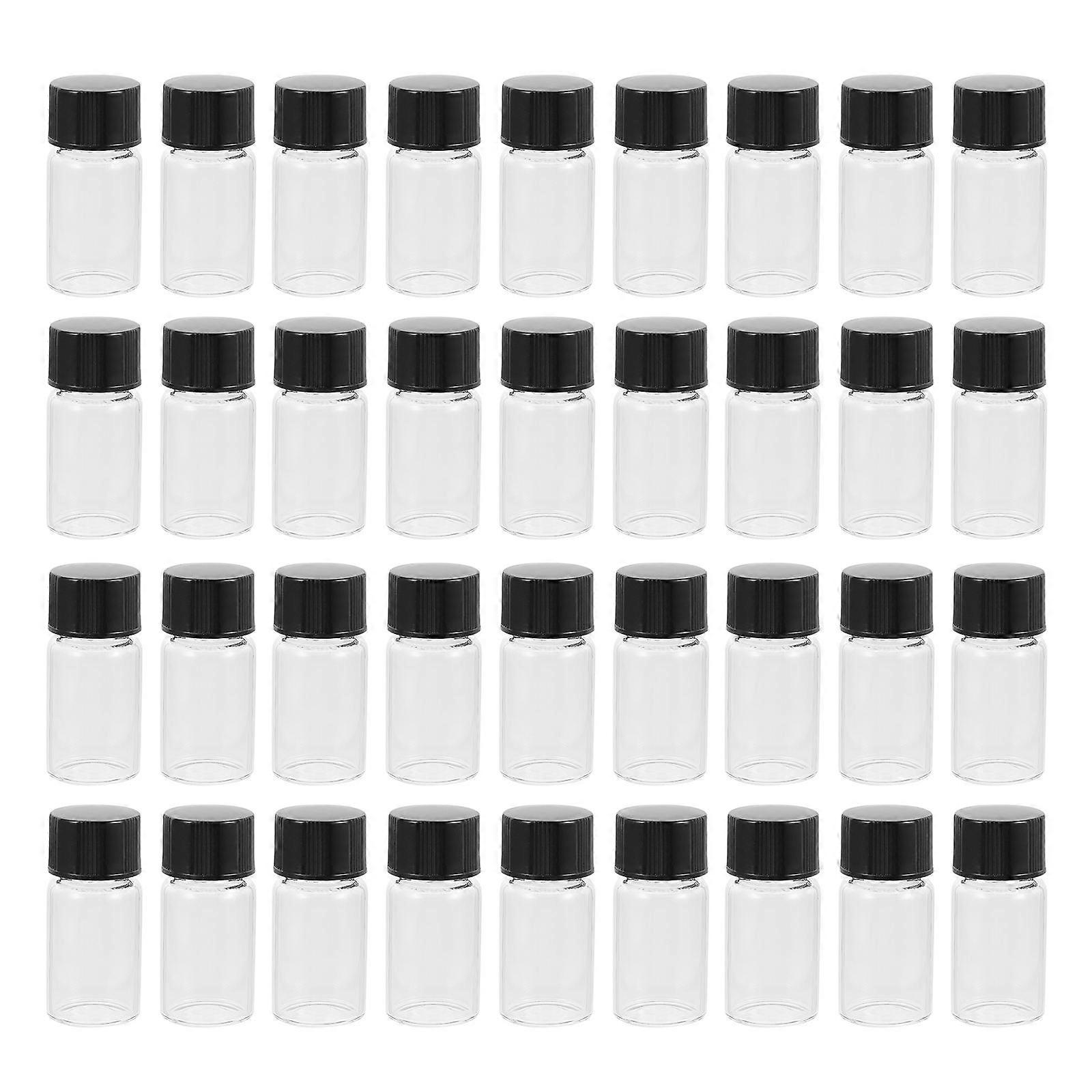 100Pcs Tiny Sample Bottles For Essential Oil Storage In 16X35Mm Cylindrical Material