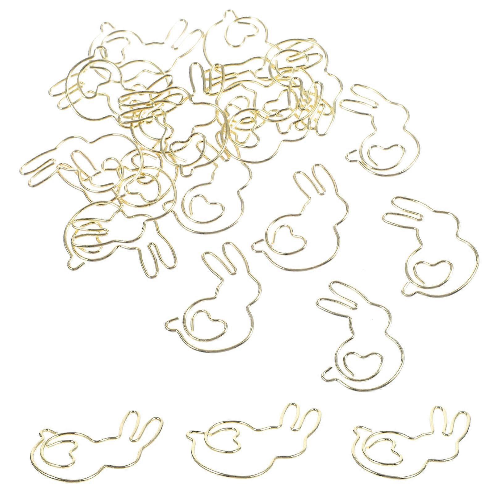 20PCS Cute Rabbit Shaped Paper Clips – Decorative, Lightweight, and Practical for Office, Home, DIY Projects, Bookmarks, Photos, and Cards