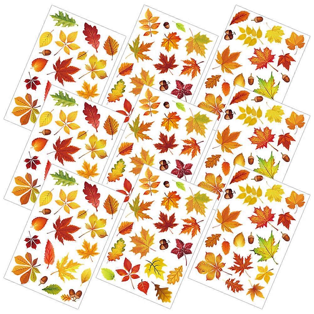 Thanksgiving Window Stickers 9 Sheets Multi Decorative Window Cling Kit Ideal For Business Owners