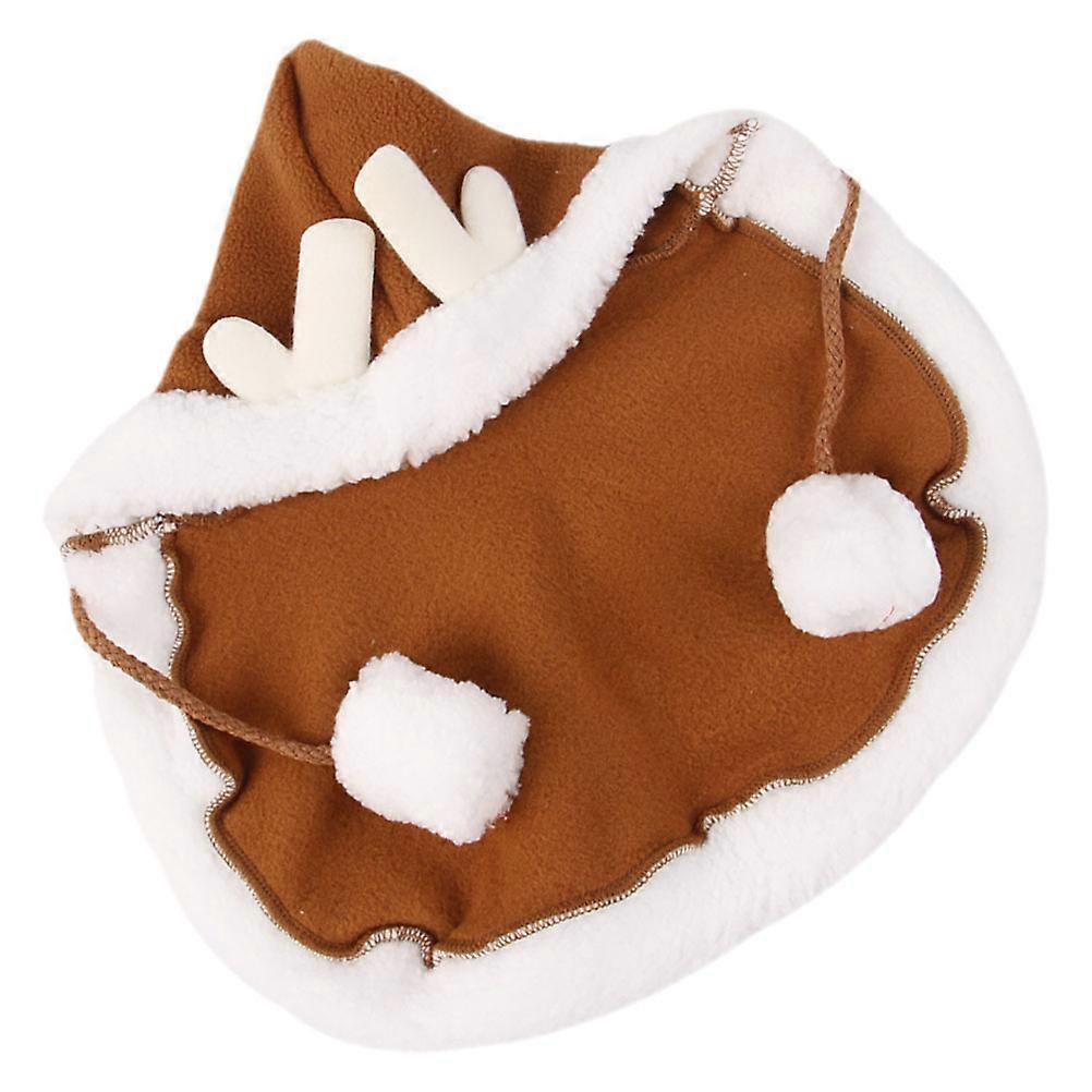 Pet Cloak Suitable For Daily Wear And Holiday Gatherings Made Of Soft Plush Material In Brown Color For Dogs And Cats 1Pack