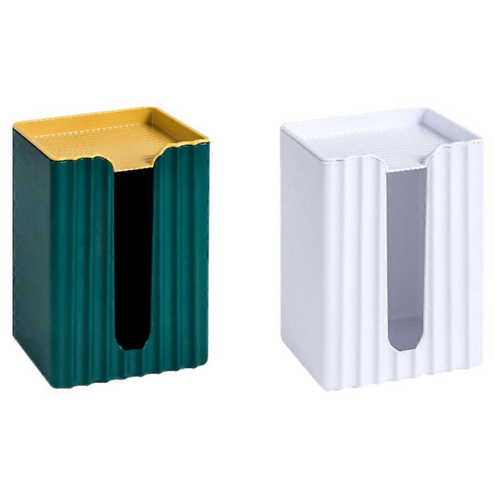 Rectangular Wall Mounted Tissue Box Holder For Home Use Features Easy Installation 2Pcs Material