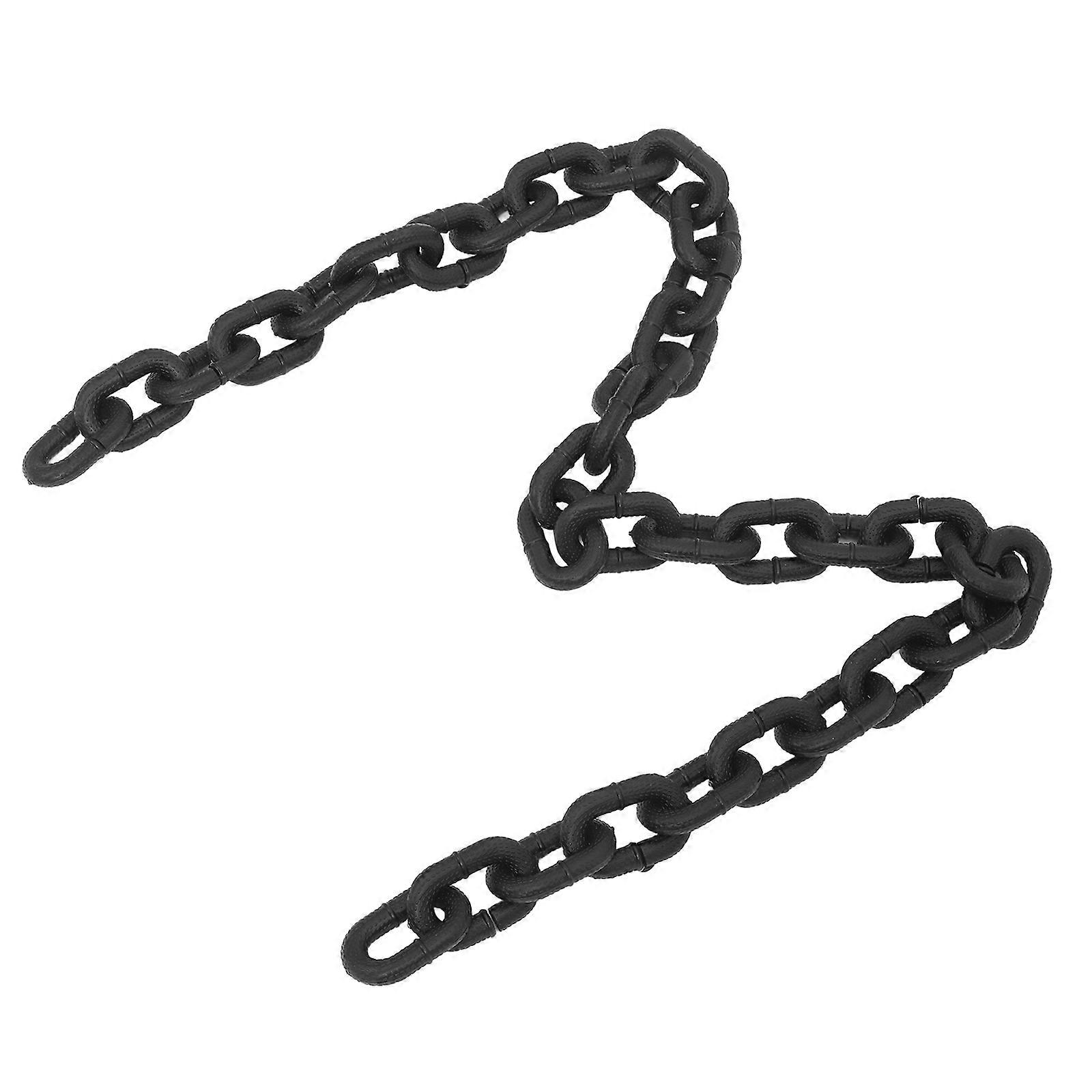 Black PVC Decorative Dog Chain with High Realism and Durability for Photoshoots and Stage