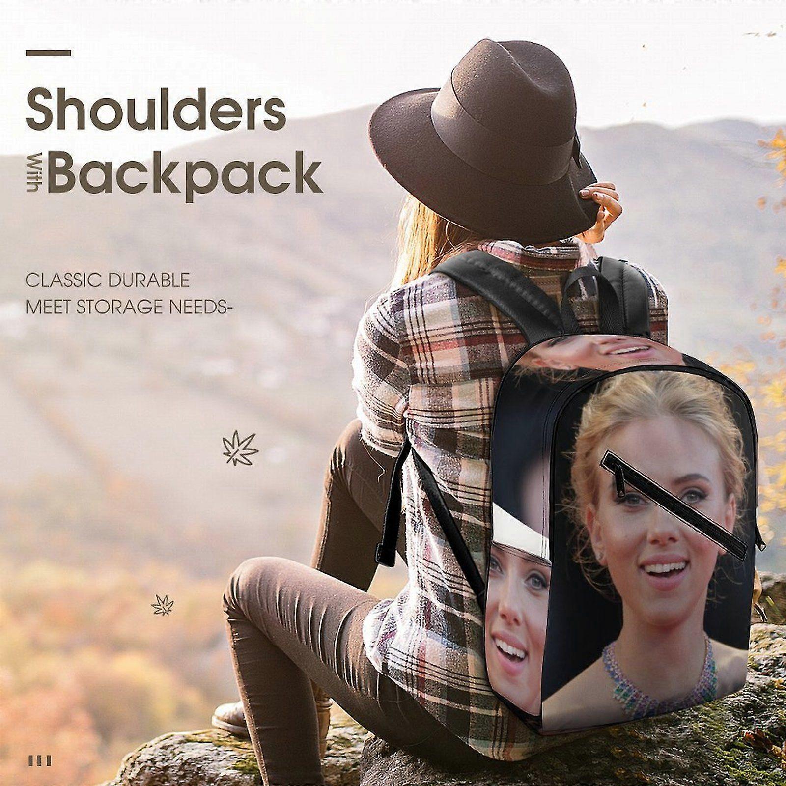 w5243 Scarlett Johansson Backpack with Cushioned Back Panel, Adjustable  Shoulder Straps, and Spacious Laptop Compartment u5243, image size:1600x1600