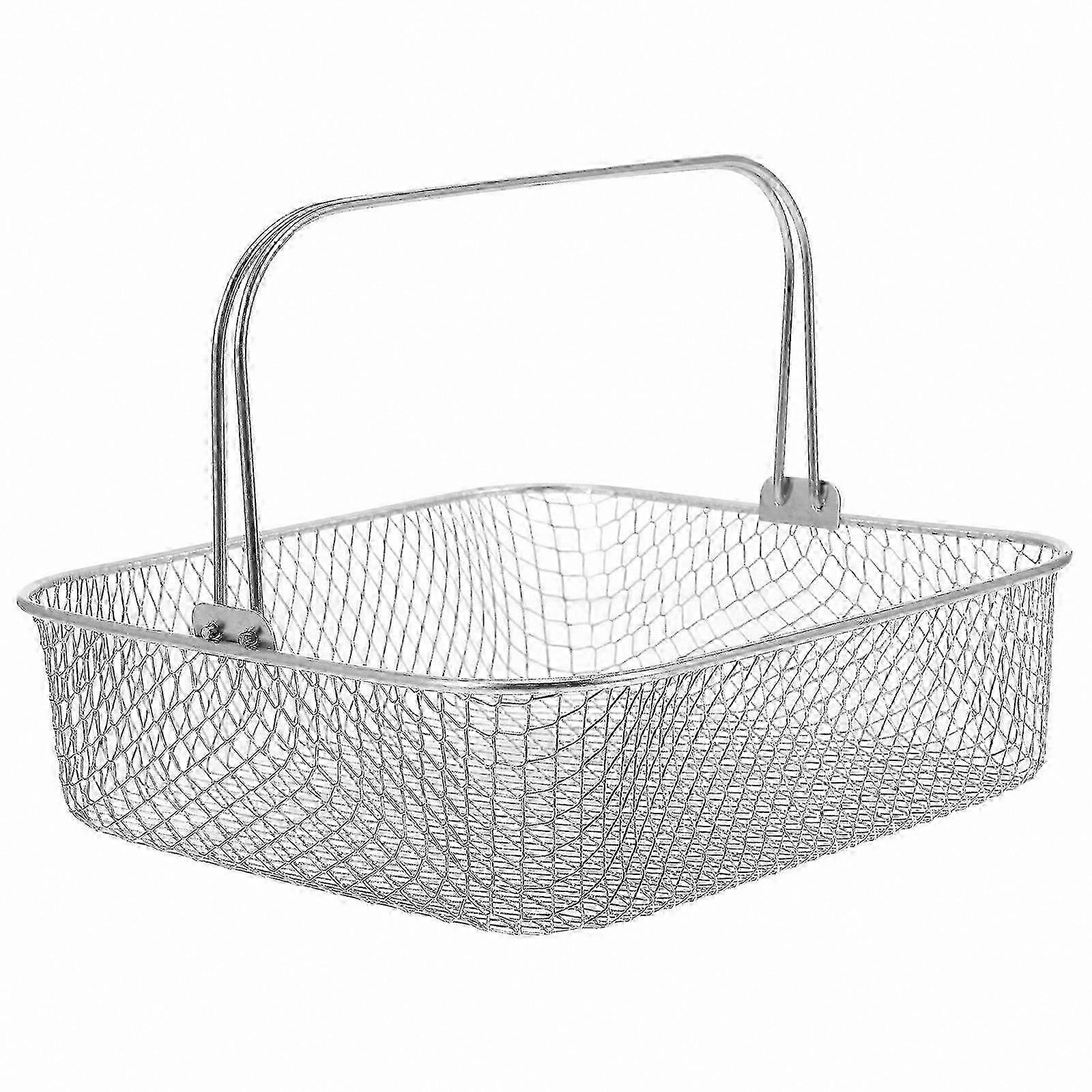 Metal Air Fryer Basket with Handle for Baking and Frying