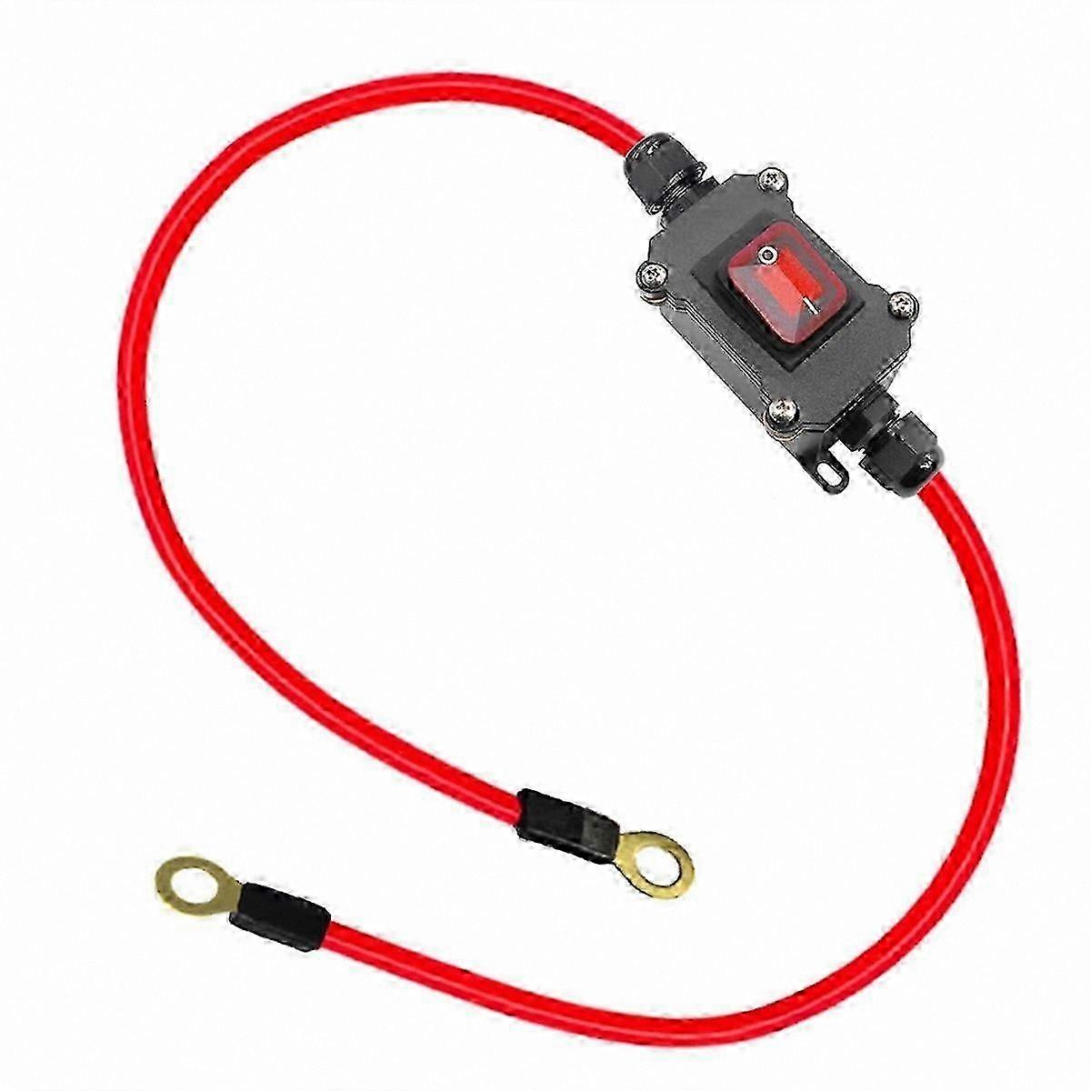 12V-24V DPST Inline Wire Switch with On/Off Quick Connect, IP67 Waterproof, 25A Dual Side Wiring Connection for Automotive and Marine Use