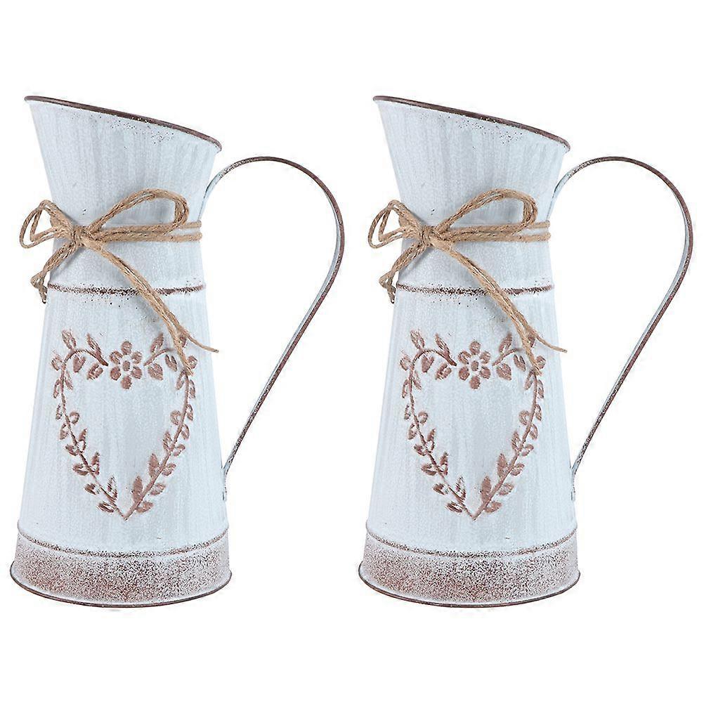 2pcs Vintage Blumentopf Eimer Garten Pflanzer Eimer Blumenbehälter Eimer