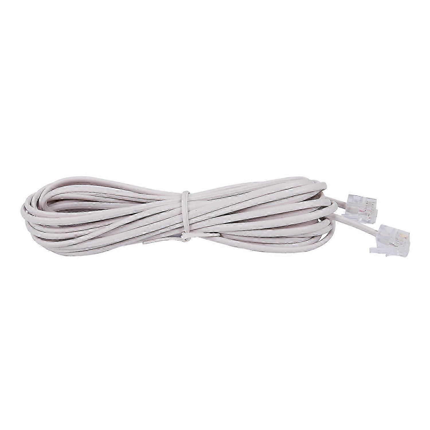 Telephone cable 6P2C RJ11 male to male for stable connection 5M