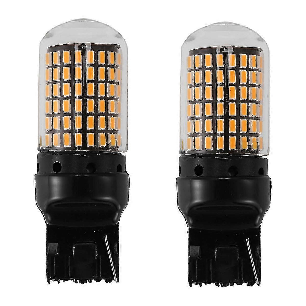 2X 7440 Canbus Super Bright Error Free LED Bulb T20 W21W 144 SMD for Reverse Tail Turn Signal Light