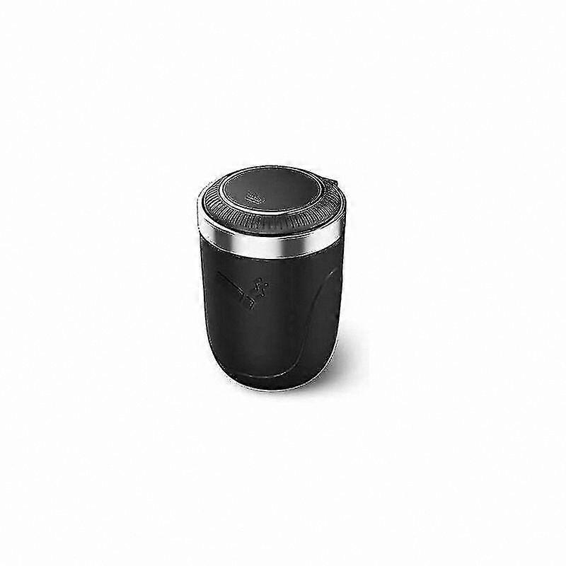 Auto Ashtray with Lid, LED Light, Detachable Design, Black 70mm x 102mm