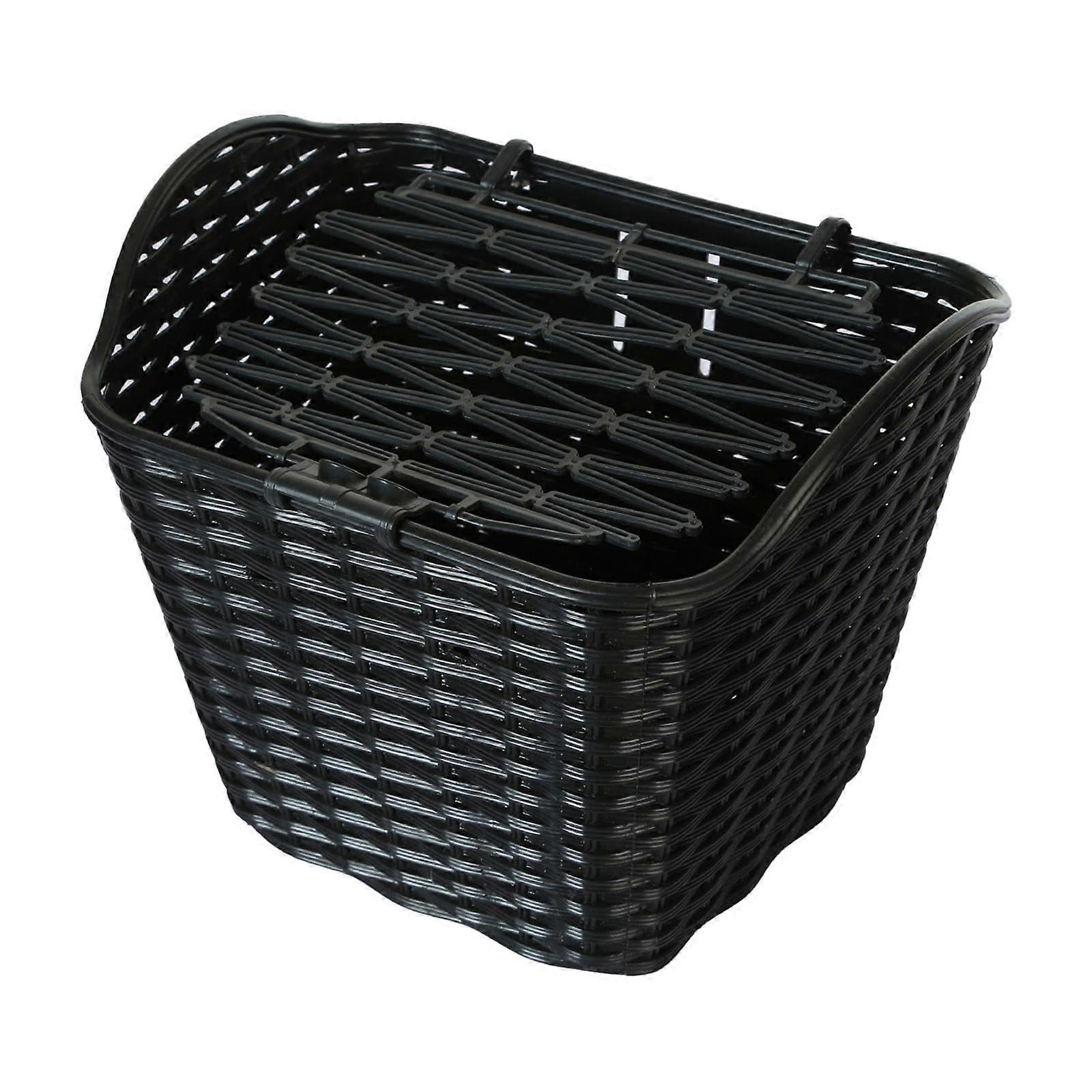 Bicycle Handlebar Basket with Cover Handlebar Basket for Cycling Accessories Black, 34x27x27cm