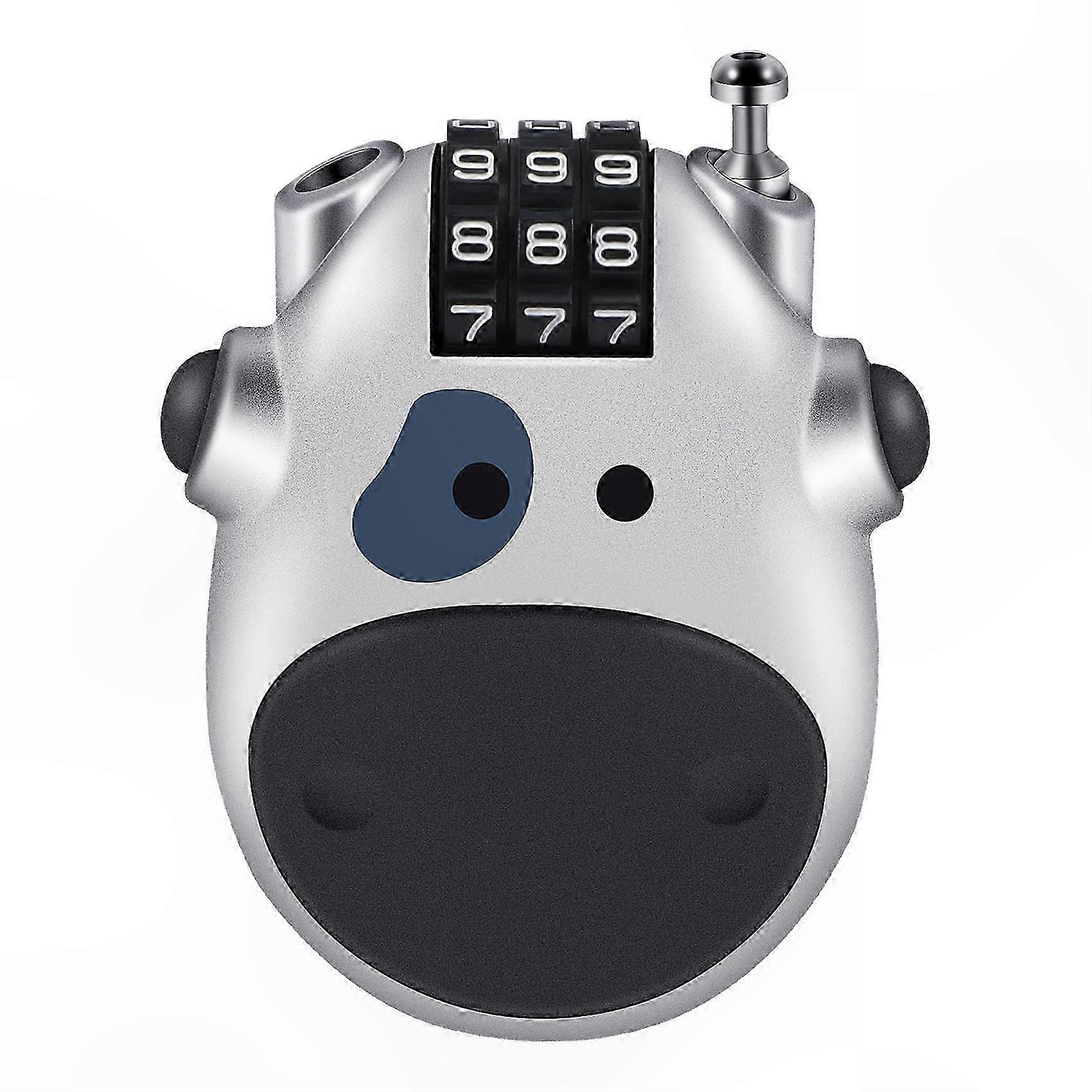 30-Inch Silver Combination Lock for Bikes and Luggage, Durable Wire Rope Cable Security Solution