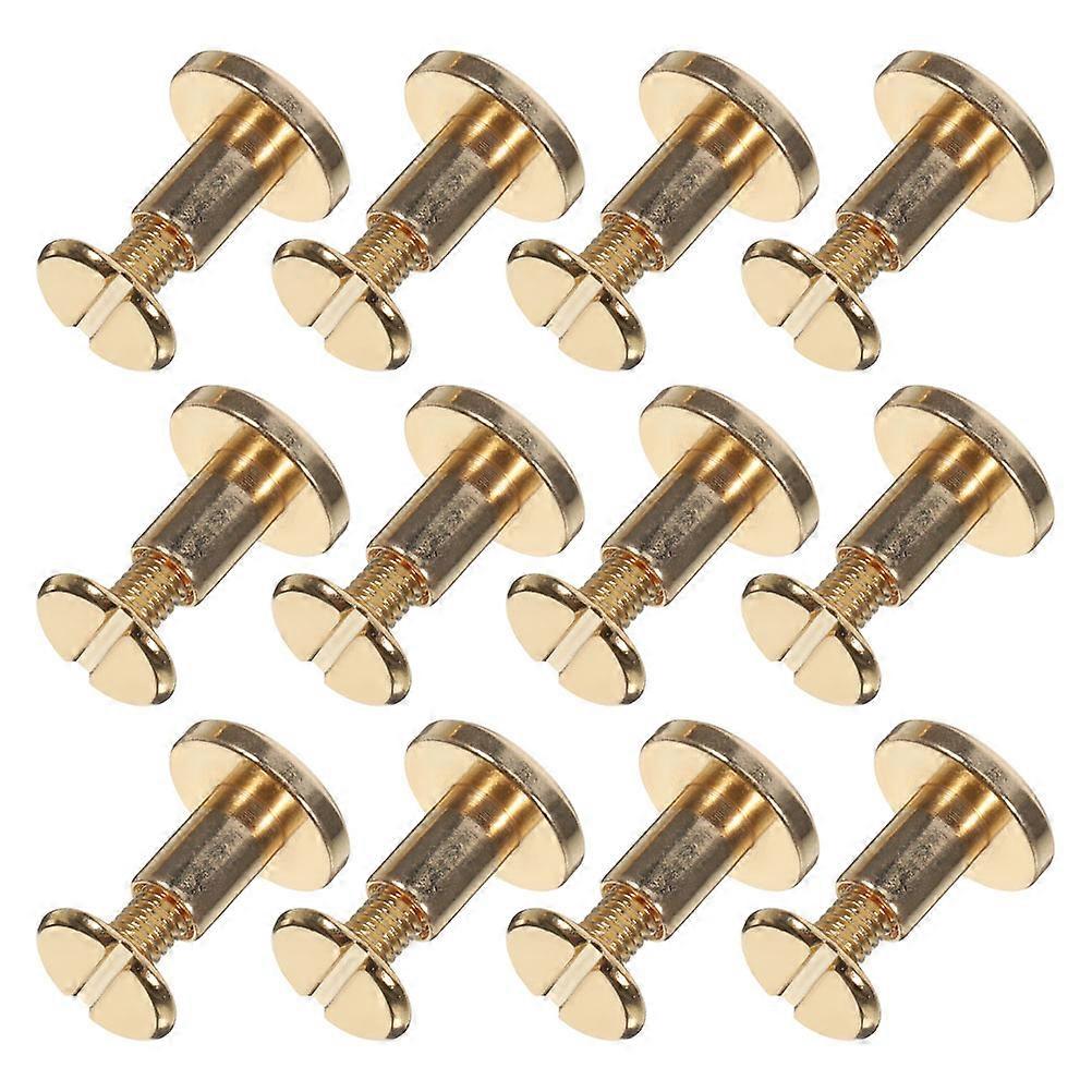 12pcs Metal Chicago Screws Flat Head Binding Posts Rivets for DIY Craft Scrapbook Bookbinding Strong Grip Stylish Finish