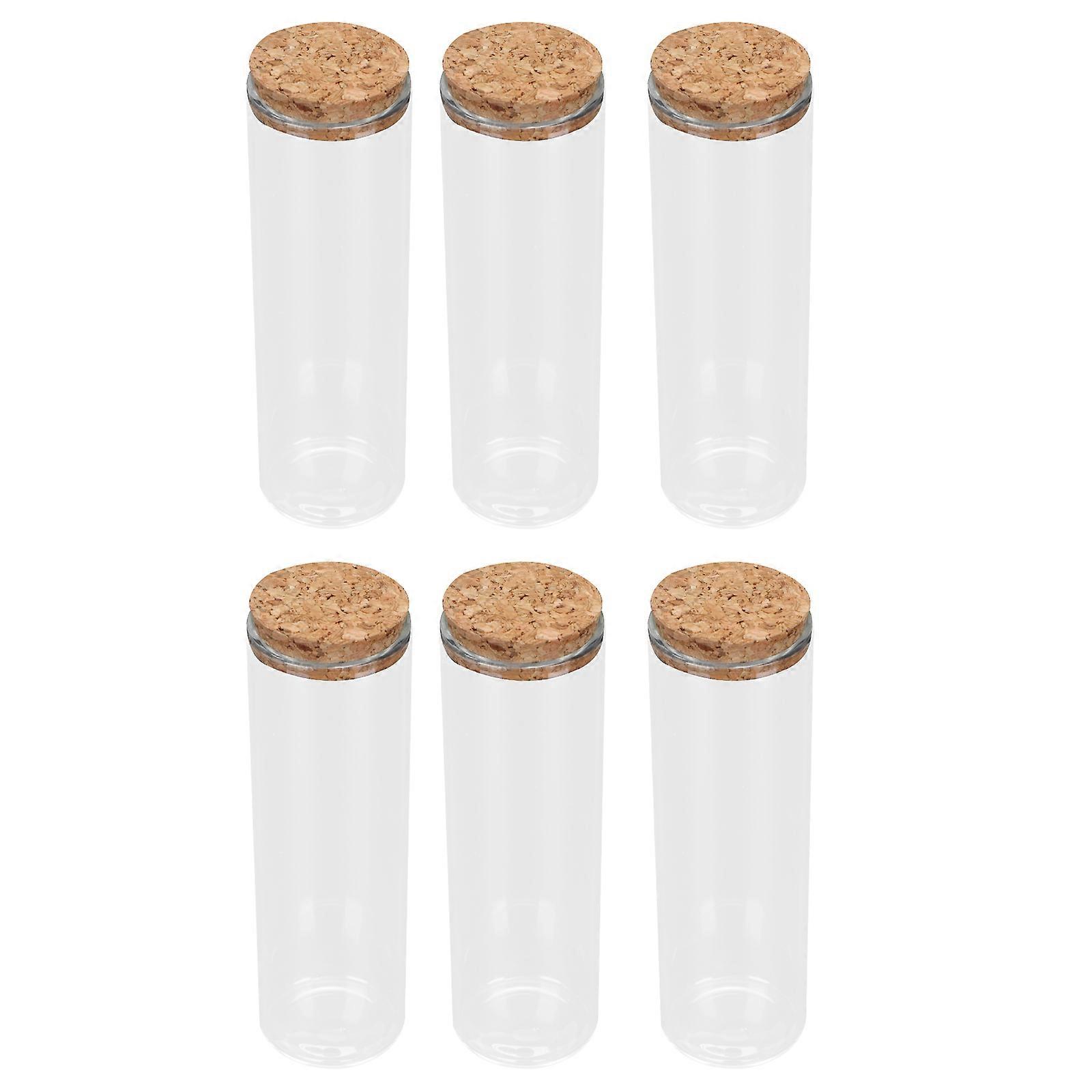 Transparent Glass Test Tubes with Stoppers for Storage Each Comes with Wooden