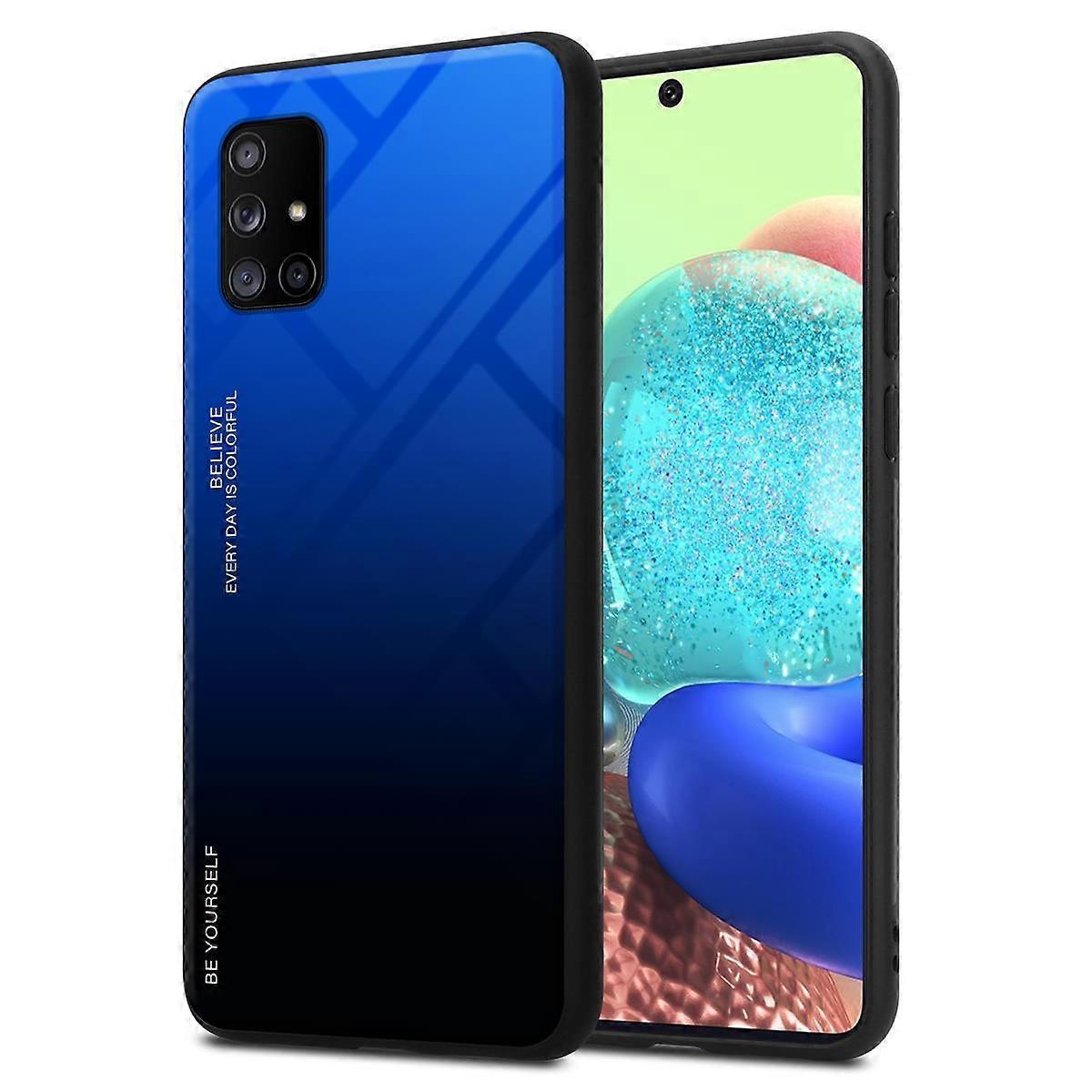 Samsung Galaxy A71 5G TPU Case - Back Cover with Protective Glass - Two-tone