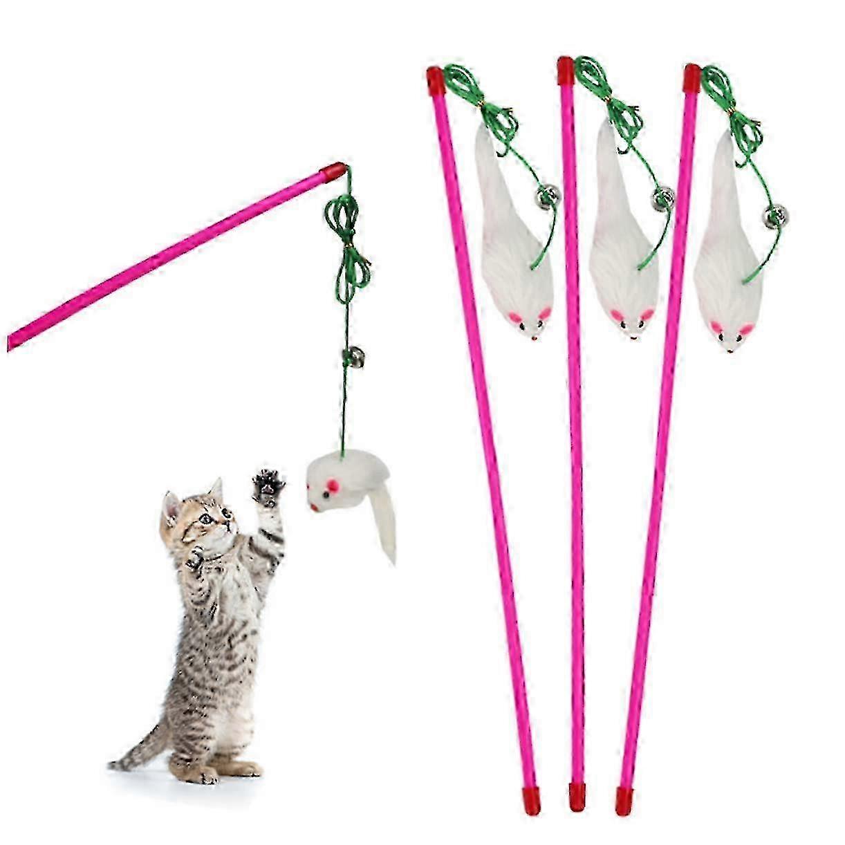 Interactive Cat Teaser Toy Set for Playful Kittens - Engaging & Fun Cat Toys for Indoor Cats