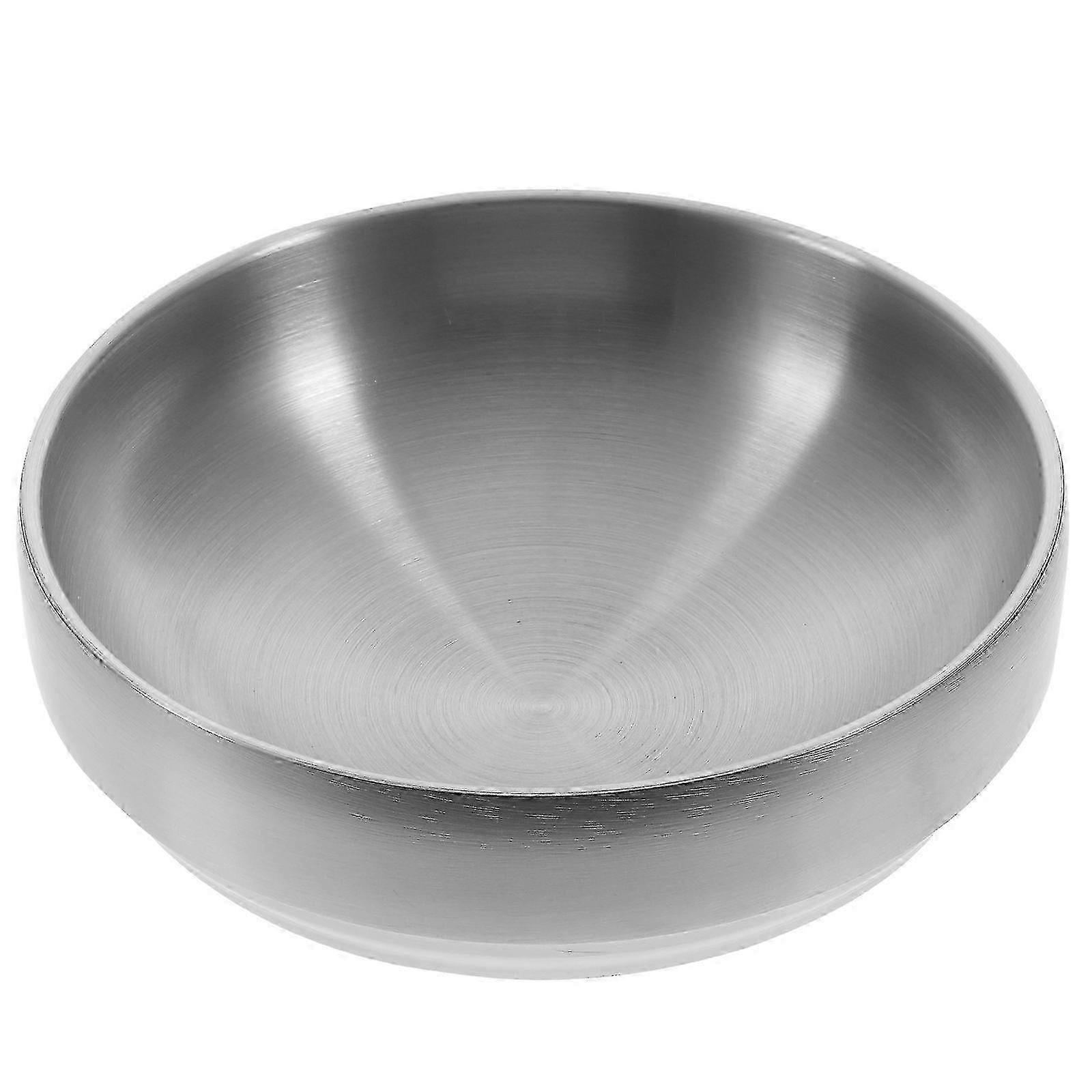 Stainless Steel Multi-Function Salad Serving Bowl 19x6.5cm Silver for Kitchen & Dining