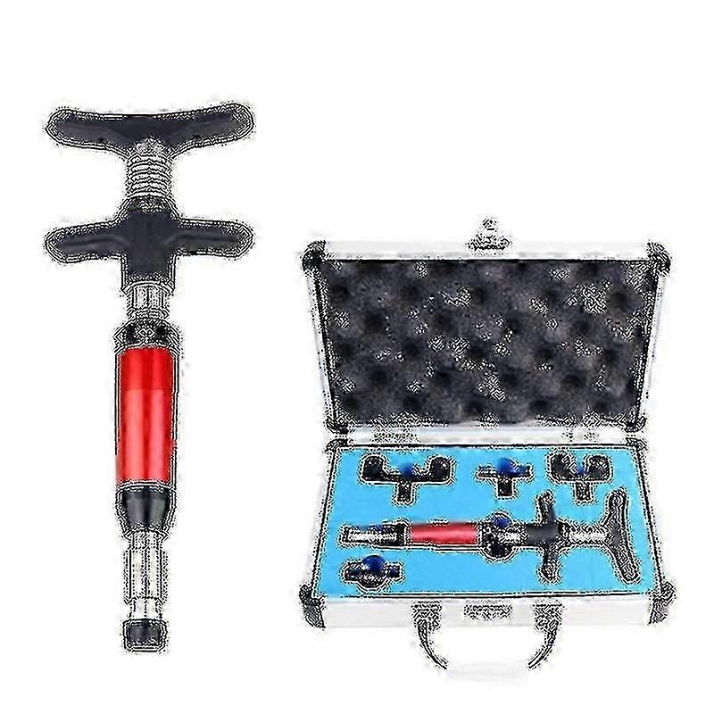 Spine activator massage gun with 4 interchangeable heads red