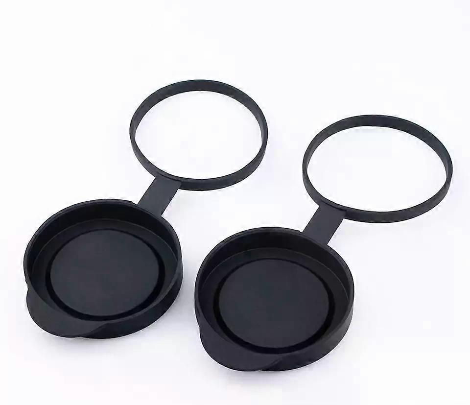 Protective Rubber Objective Lens Caps, 2pcs for Binoculars 42mm Objective Lens 52-53mm Outer Tube, Dustproof Waterproof Scratchproof
