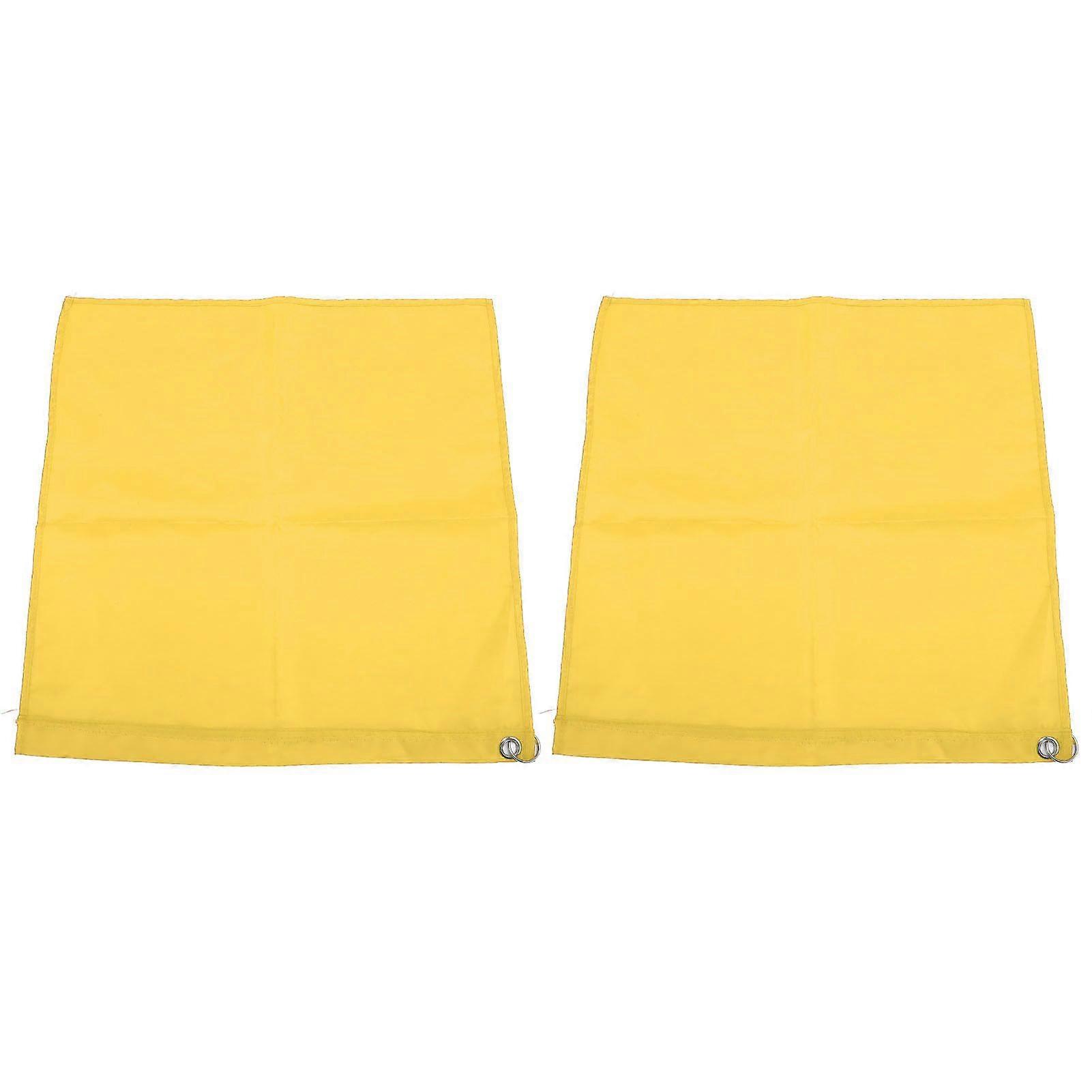 2PCS Horse Training Flag Abrasion Resistant Portable Equestrian Nylon Training Flag for Activity Entertainment Yellow