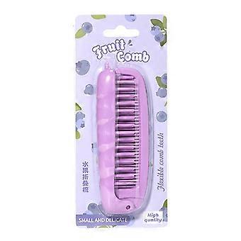 2 in 1 Foldable Hair Comb Brush With Soft Bristles Portable ABS Design For Sensitive Scalp Adults Kids Travel Essential  Yellow