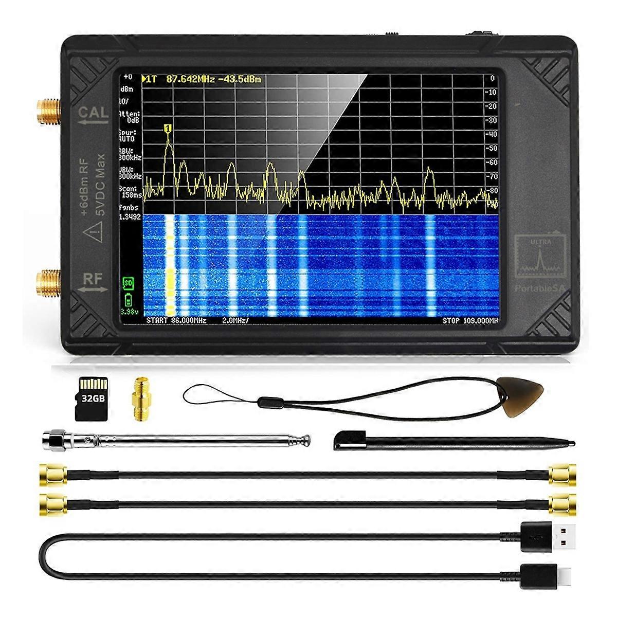 4Inch Handheld Spectrum Analyzer 100k-5.3GHz Signal Generator for ULTRA Protable SA with 32GB Card
