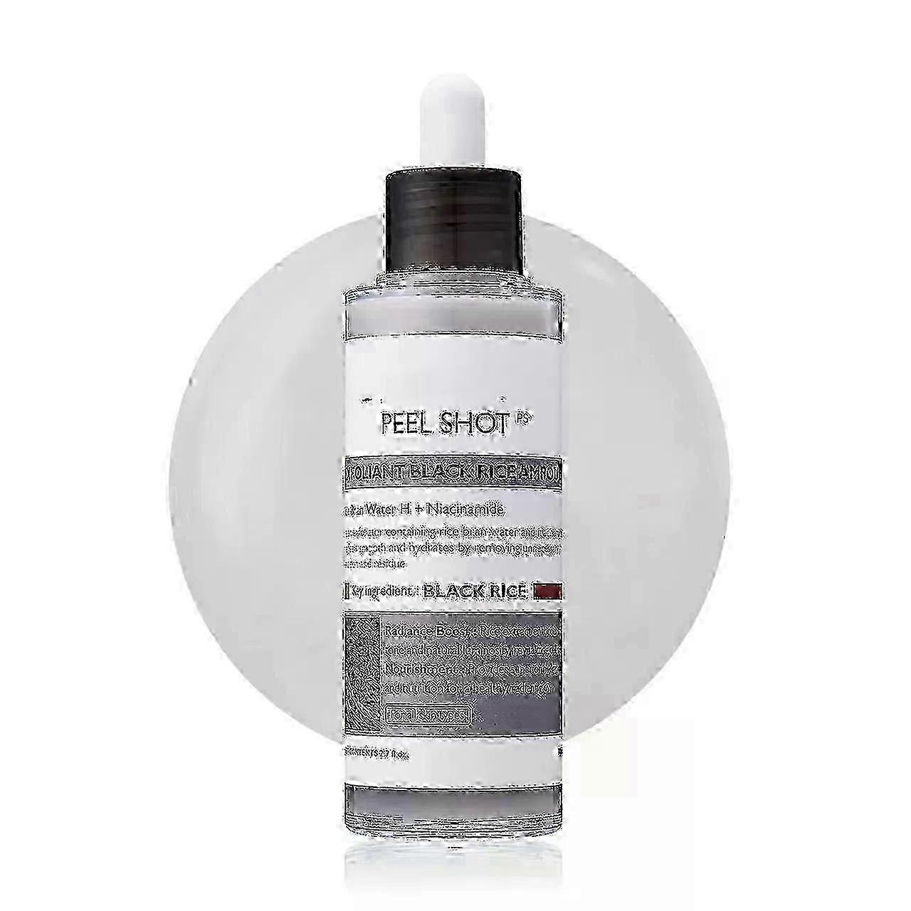 פיל שוט זוהר אורז אמפולה דואו - פילינג אורז לבן ושחור לפנים ולגוף, מסיר עור מת ונקודות שחורות לכל סוגי העור