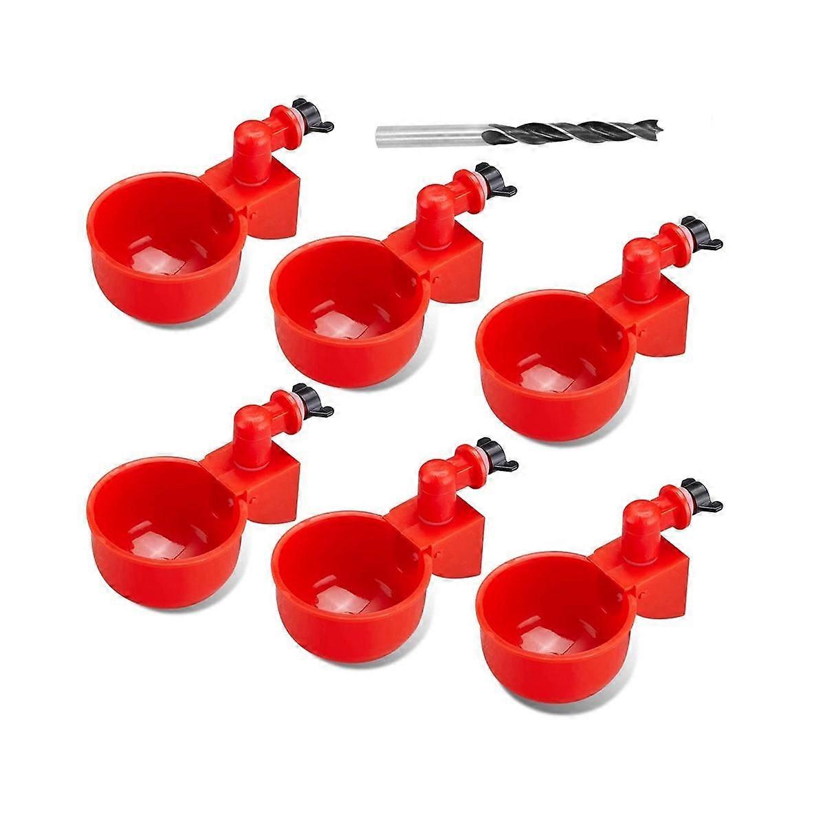 Chicken Water Cups, Automatic Chicken Waterer Kit for Poultry Filling Waterer Poultry Drinking Bowl