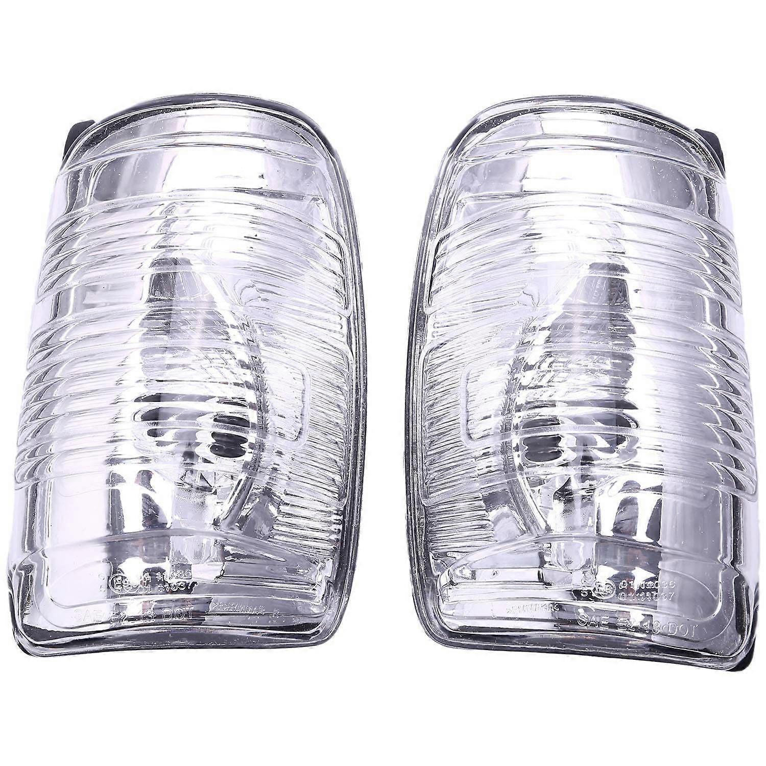 1Pair Right and Left Side Door Wing Mirror Clear Indicator Lens for Transit Mk8 2014-Onwards