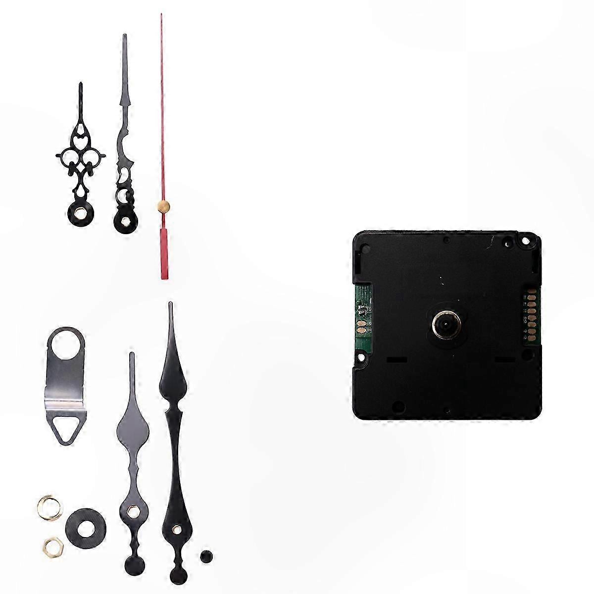 Silent DIY Clock Movement Kit with Radio Control and 2 Sets of Hands for DCF Signal Mode