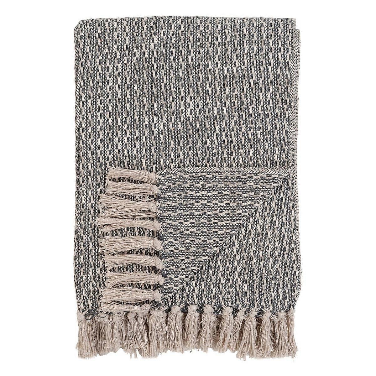 Plaid Cort, Grigio, Cotone, 160x130x1 cm