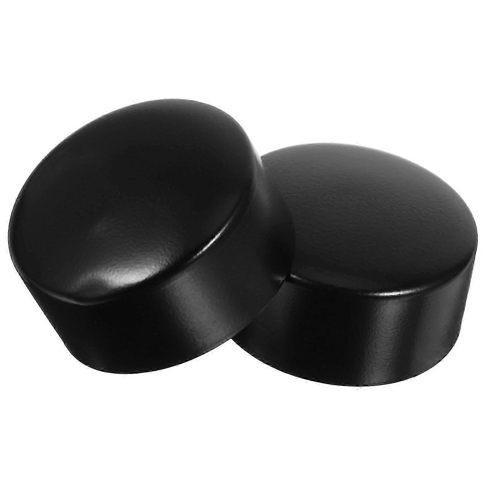 Commercial-Grade Protective End Caps for Handrails, 2-Pack, Black Finish
