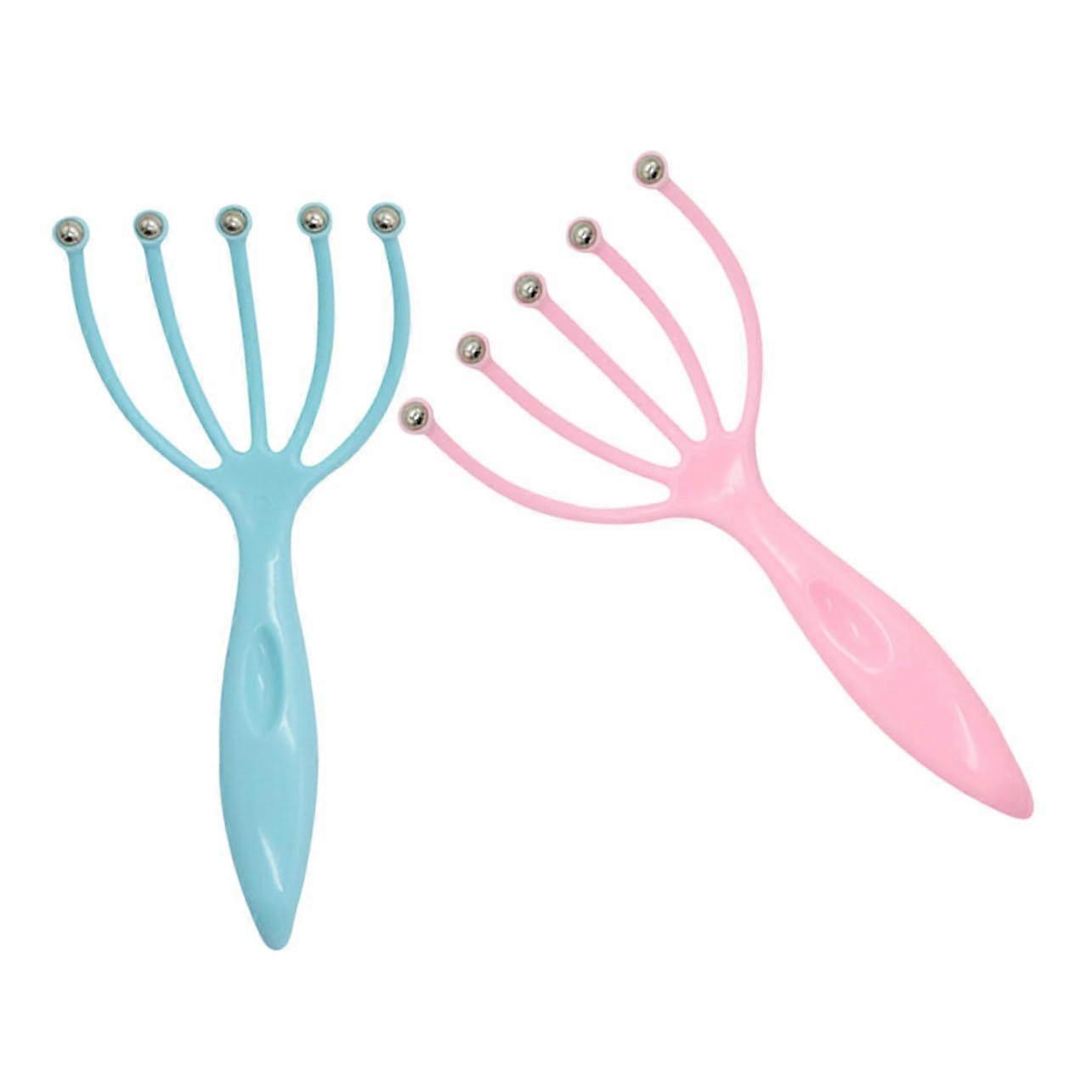 Five Claw Roller for Scalp Relaxation - 2pcs Portable Handheld Hair Stimulation Tool for Home and Travel Use