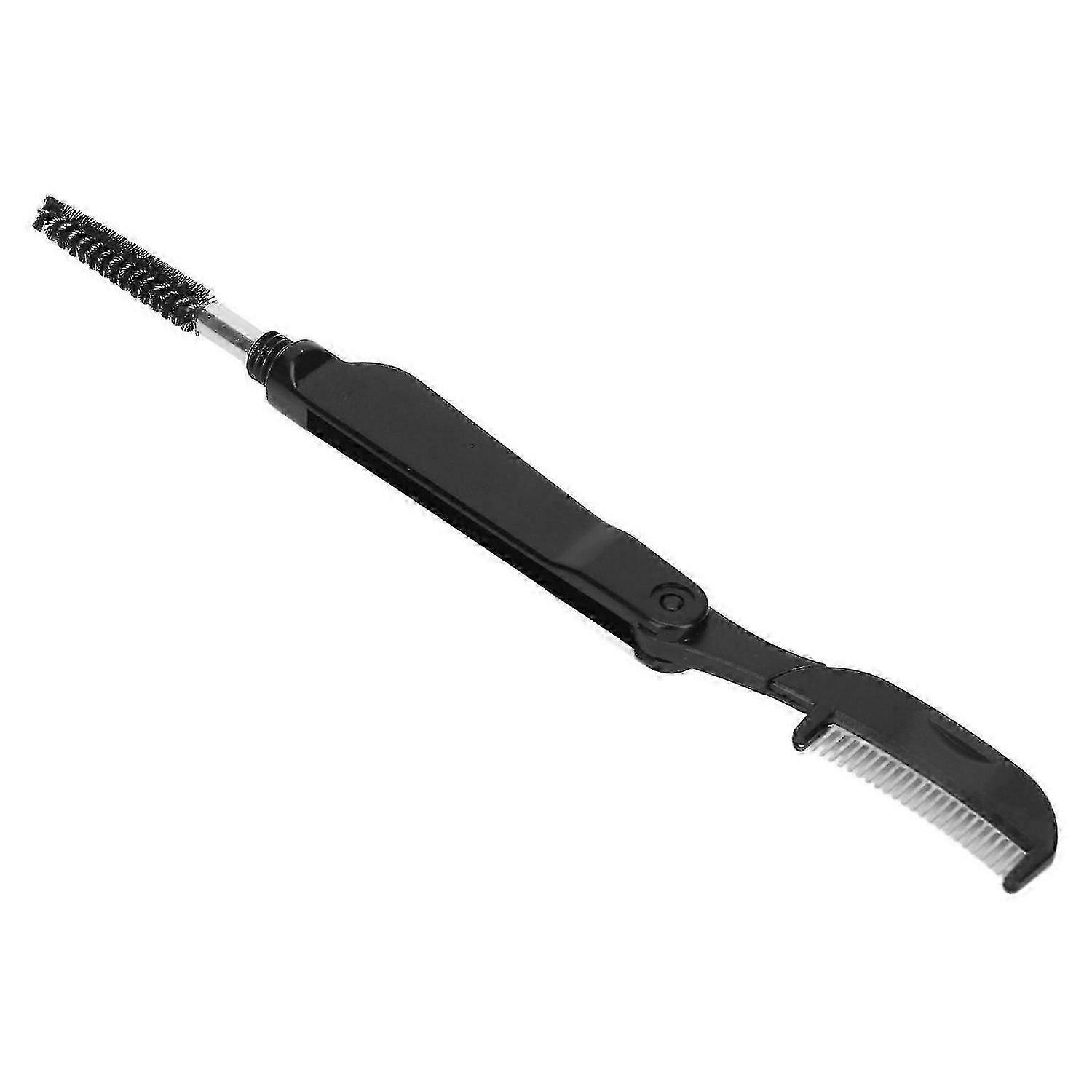 Folding Eyelash and Brow Brush with Grooming Teeth
