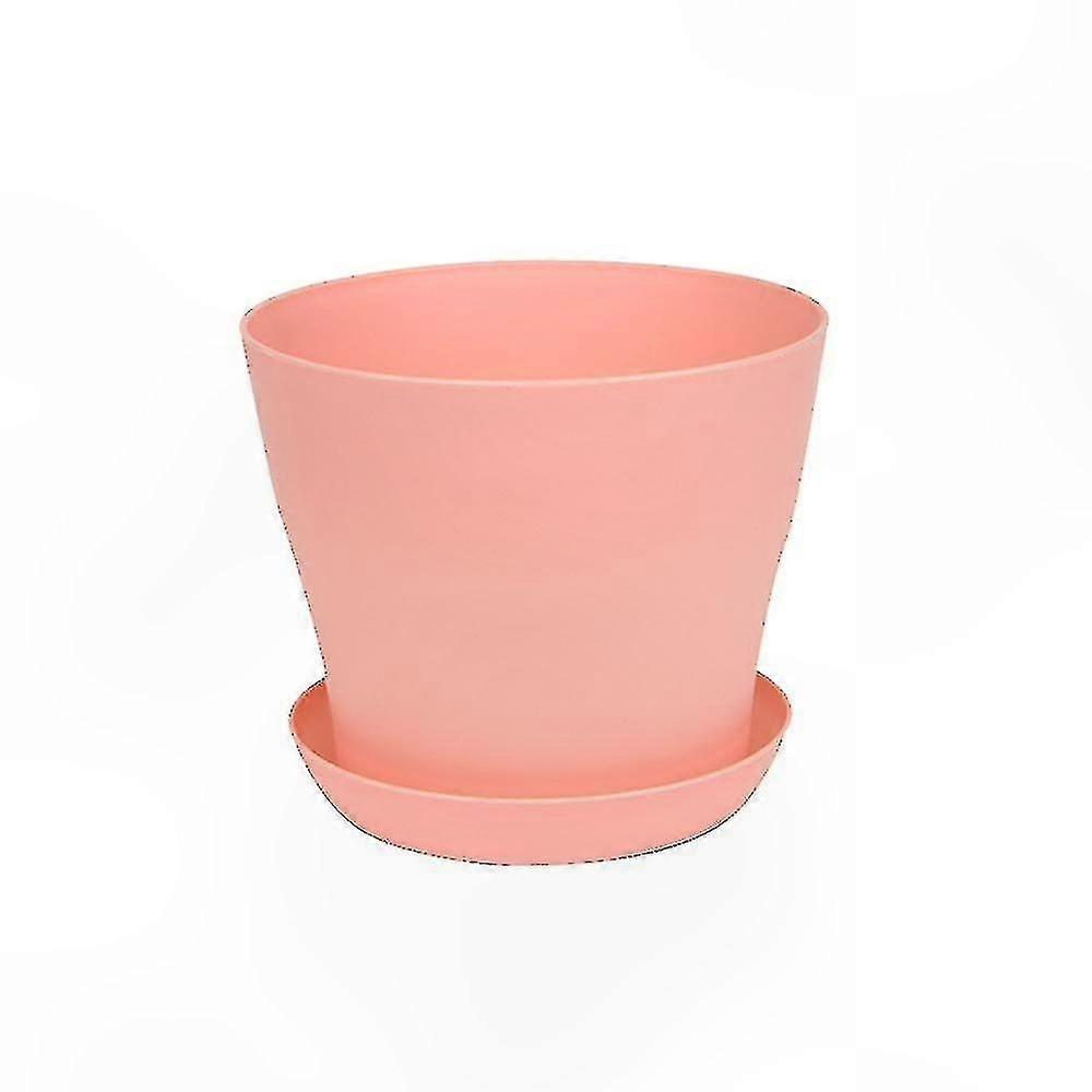 Set of 12 Durable Plastic Planters for Indoor and Outdoor Use, Ideal for Home, Office, and Garden Decor with Tray Base