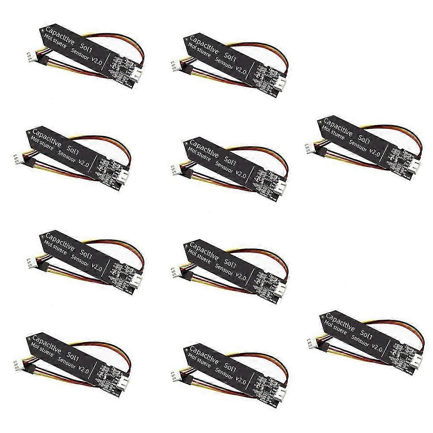 10PC Capacitive Soil Moisture Sensor Module 3.3-5.5V 3-Pin for Garden