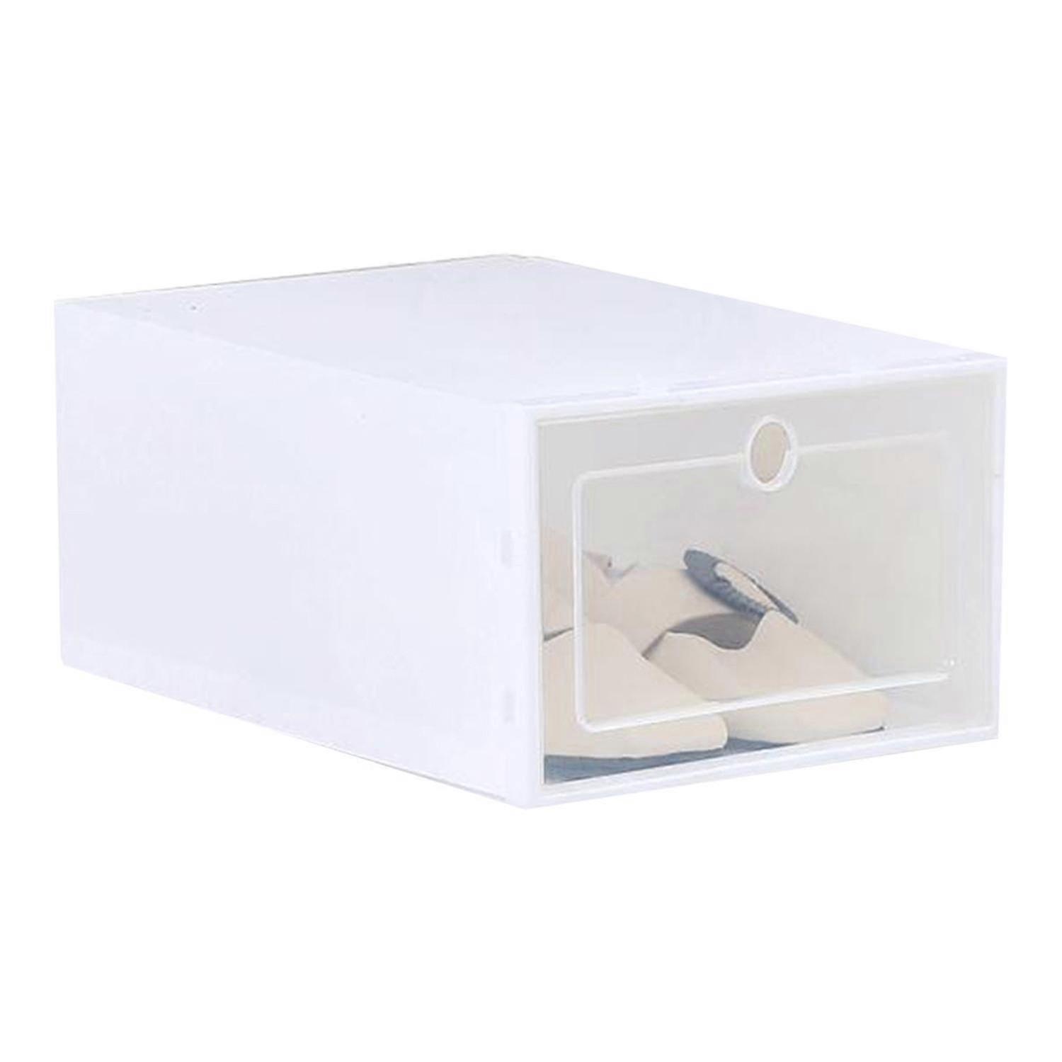Transparent Stackable Dustproof Flip Type Shoes Storage Container Home Decor