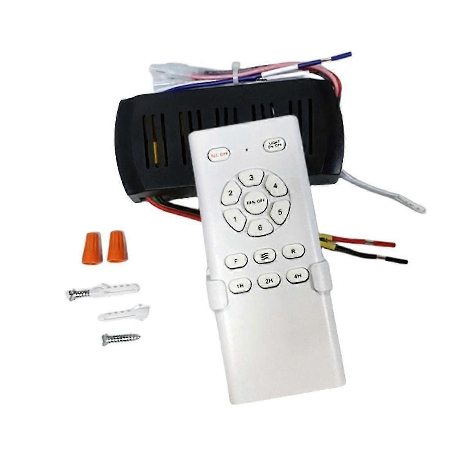 Frequency Conversion Ceiling Fan Remote Control Kit Light High Voltage 6-Speed Remote Receiver Contr