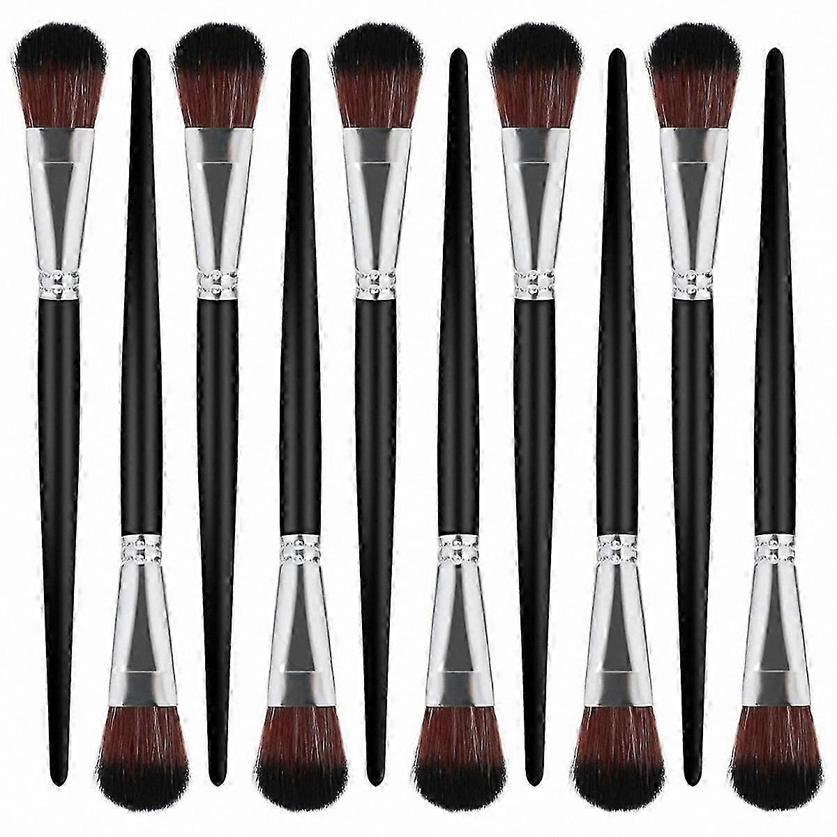 Acrylic Painting Brushes, 10-Pack Mop and Blending Brushes, Oval-Shaped for Art and Craft Projects