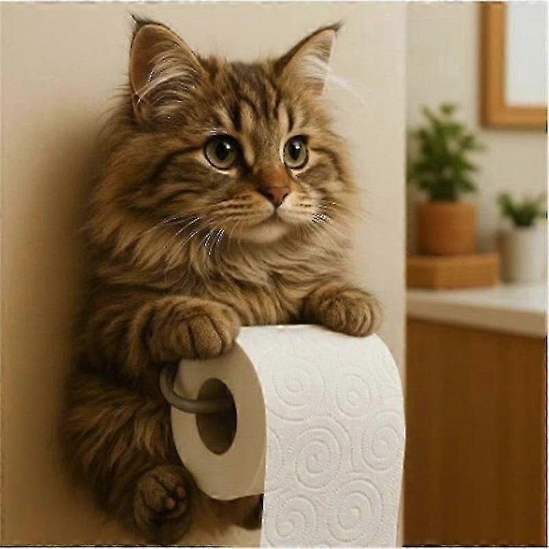 Cat Paper Holder Toilet wall roll paper 2025