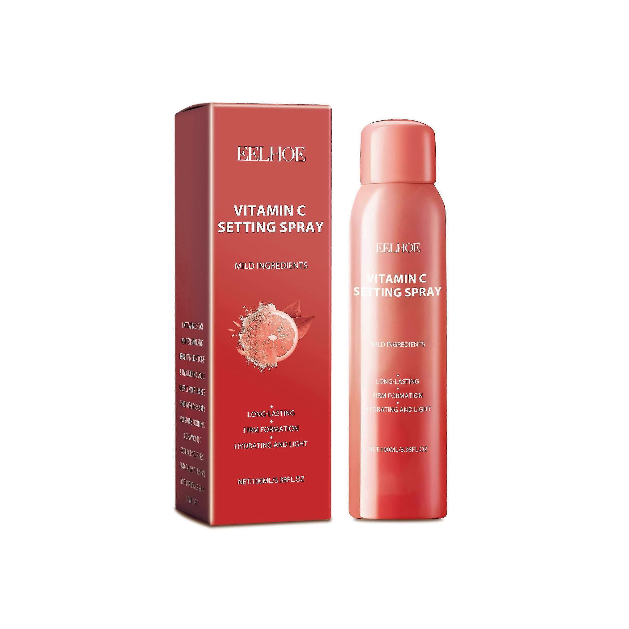 Hydrating Makeup Setting Spray with Vitamin C & Hyaluronic Acid - Lightweight, Non-Greasy, 100ml