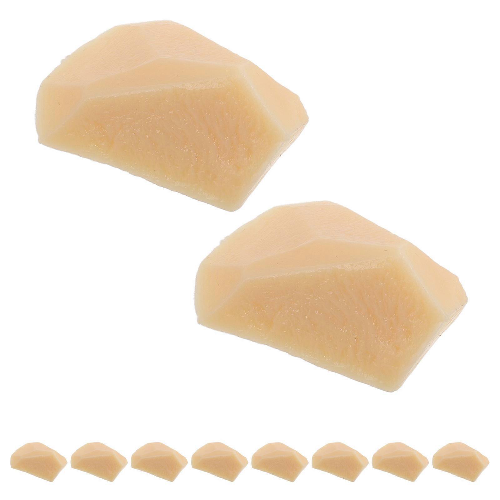 Lifelike Potato Chunks for Decoration 10Pcs PVC Display Props