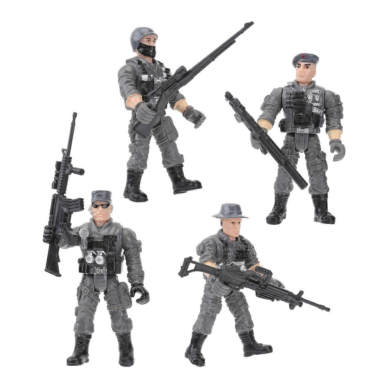 Mini Force Toys Plastic Soldier Figures Children Playtime Military Knowledge Learning Assorted Color 1Set