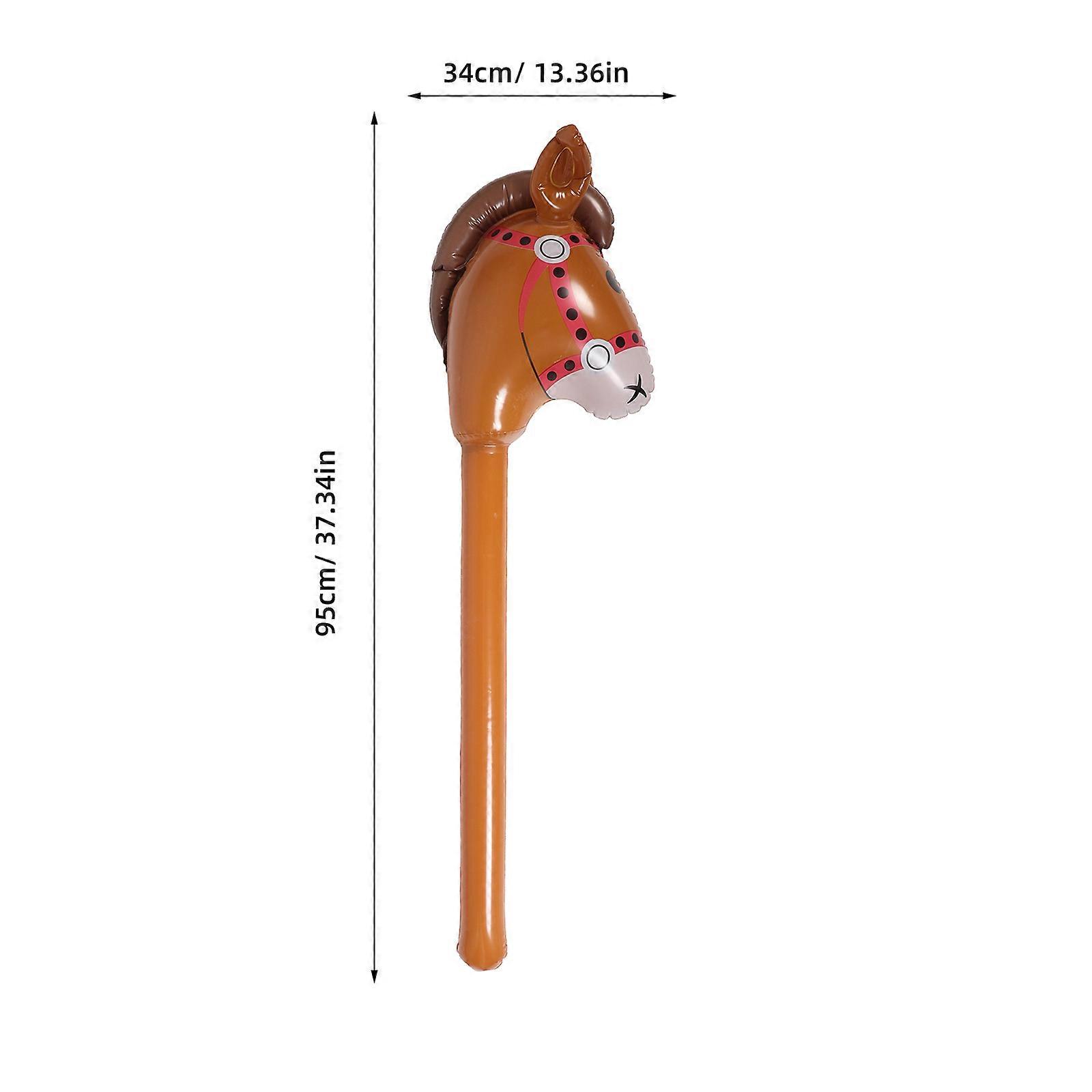 Inflatable Horse Head Stick Balloon for Kids with Soft PVC Material