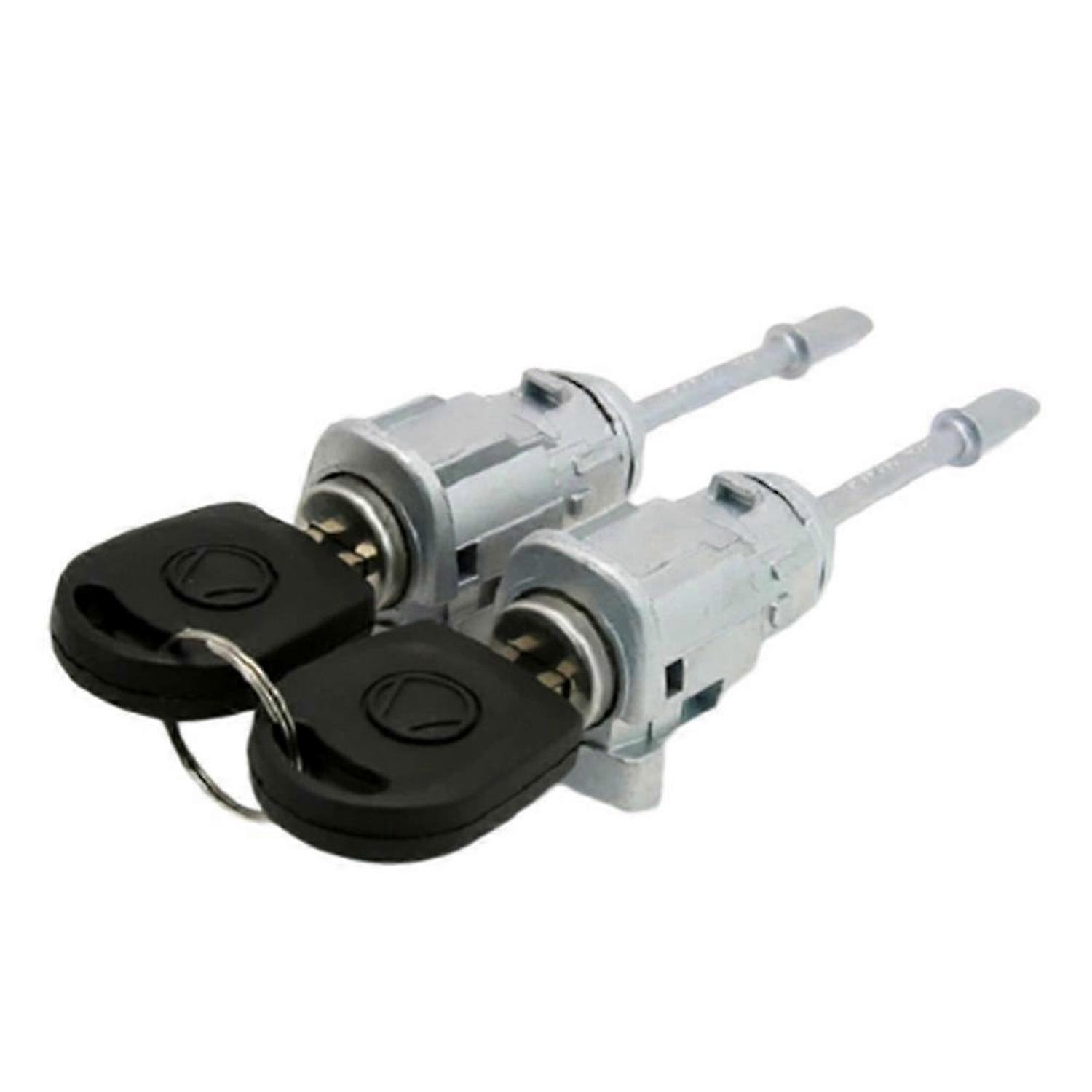 1Pair Front Left&Right Door Lock Locking Cylinder+ 2 Keys for Seat Ibiza 6L 2002-2006 6L3837167B/6L3837168C 6L3 837 167