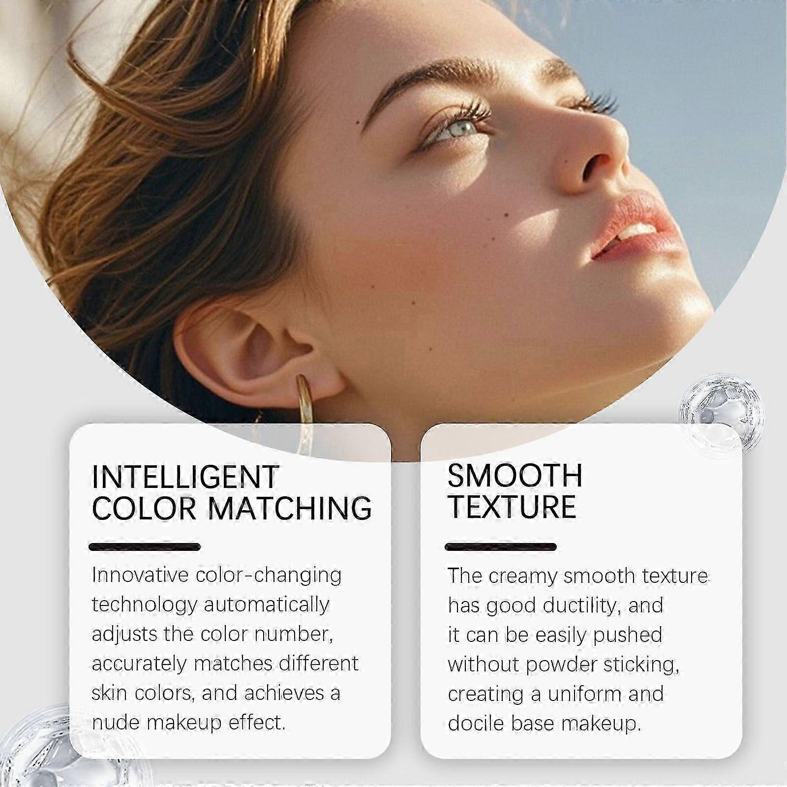 Cover Cream Stick V White - Color Changing Foundation Stick with Volufiline - Medium to Full Coverage Dewy Finish Base Makeup - Dual-Ended with Detach