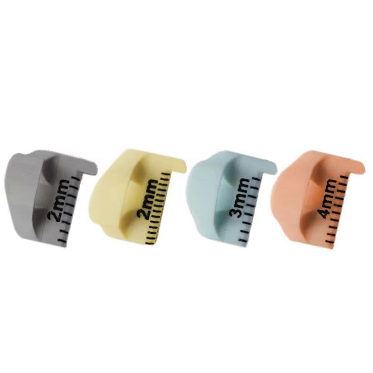 4pcs Sewing Finger Ruler for Even Stitches, Mini Sewing Measuring Gauge, 2mm, 3mm, 4mm Quilting Templates Sewing Ruler